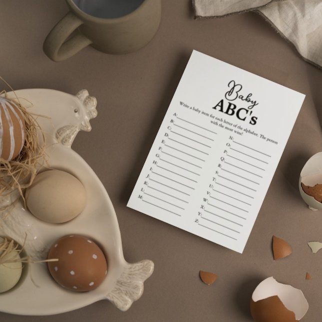 Minimalistisk kalligrafi baby ABC:s babydusch Meddelande (Skapare uppladdad)