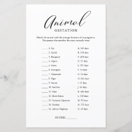 Minimalistisk kalligrafi Baby Dräktighet Spel