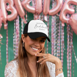 Minimalistisk kalligrafi Bläck Bachelorette Party Keps