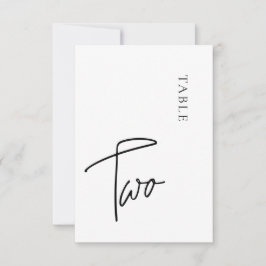 Minimalistisk kalligrafi Bord två Bordsnummer