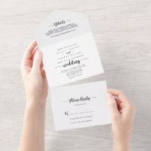 Minimalistisk kalligrafi Bröllop