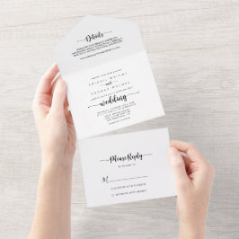 Minimalistisk kalligrafi Bröllop