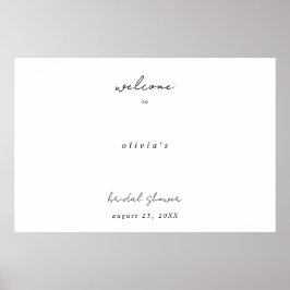 Minimalistisk kalligrafi Bröllopsdusch-välkomstsky Poster