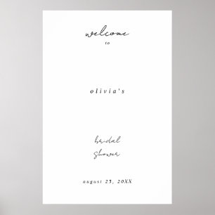 Minimalistisk Kalligrafi Bröllopsfest Välkommen Poster