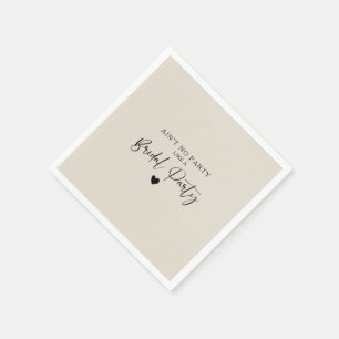 Minimalistisk kalligrafi Brudens sida Pappersservett
