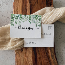 Minimalistisk kalligrafi Eucalyptus Tack Vykort