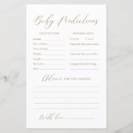 Minimalistisk kalligrafi För barnförutsägelser och