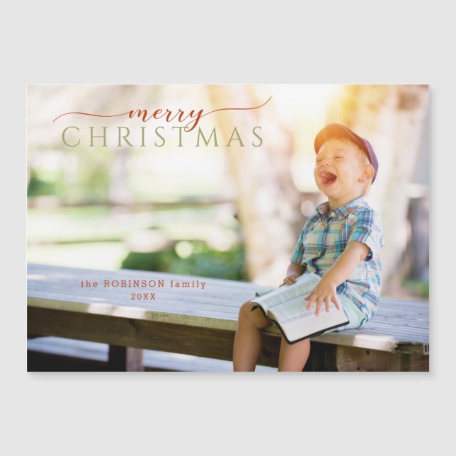 Minimalistisk kalligrafi Hälsning och foto (Framsida)