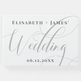 Minimalistisk kalligrafi Modern Välkommen Bröllop Gästböcker