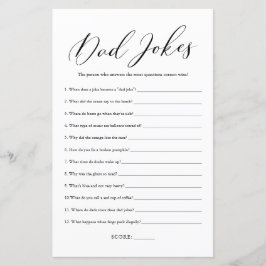 Minimalistisk kalligrafi Pappa skämt Baby Shower L