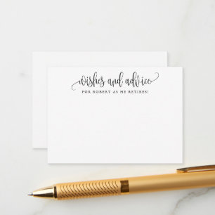 Minimalistisk kalligrafi Pension Önskemål & Rådkort