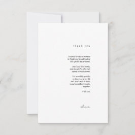 Minimalistisk kalligrafi platt tackkort tack kort