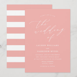 Minimalistisk kalligrafi rosé | Bröllop Inbjudningar