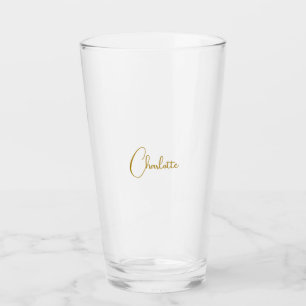 Minimalistisk kalligrafi-skript Namn Guld Färg Glaskopp