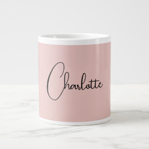 Minimalistisk kalligrafi-skript Namn Ro Guld Jumbo Mugg
