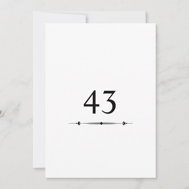 Minimalistisk kalligrafi text födelsedagsfest  inbjudningar (Framsida)