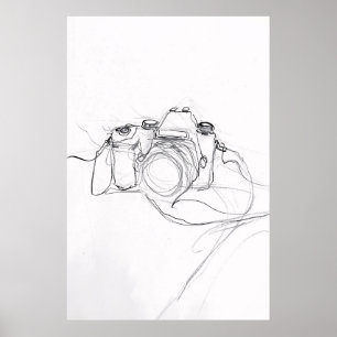Minimalistisk kameraskiss - poster