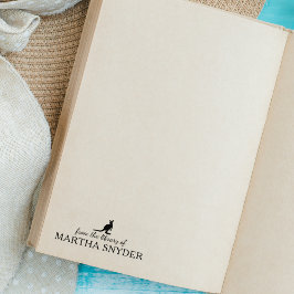 Minimalistisk Kangaroo från Bibliotek av, Bok Stämpel