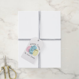 Minimalistisk kanin linjearbetade påskägg vår    presentetikett