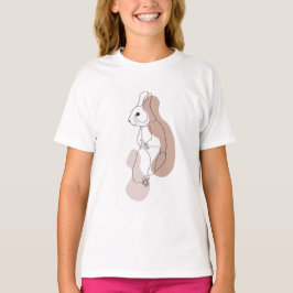 Minimalistisk kaninlinjekonst T-shirt