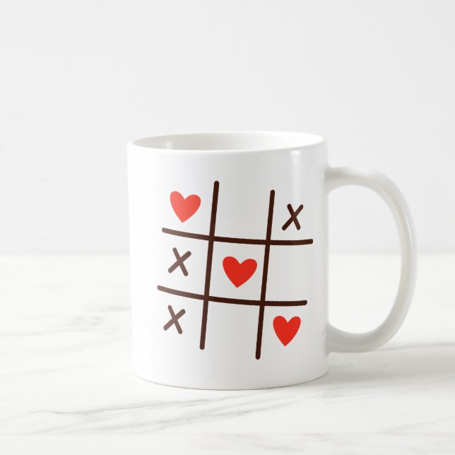 Minimalistisk Kärlek Cute Alla hjärtans dag Cheerf Kaffemugg (Höger)