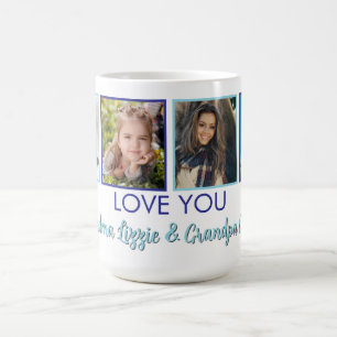 Minimalistisk kärlek till dig fyra foto kaffemugg