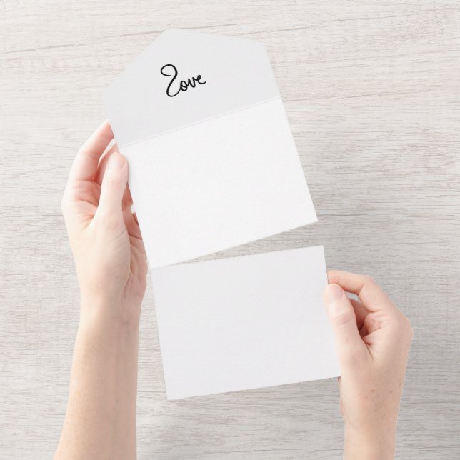 Minimalistisk "kärlek"-typografidesign (Avrivbar del)