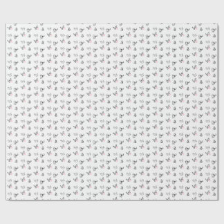 Minimalistisk katt & garn Handritat presentpapper