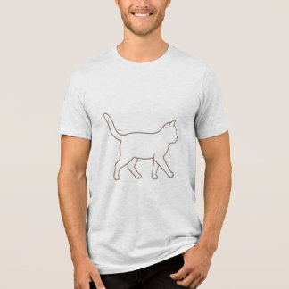 Minimalistisk katt linjärt t-shirt
