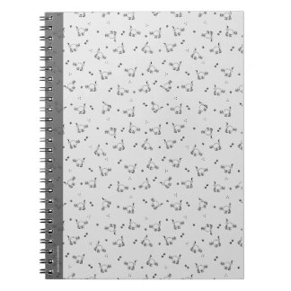 Minimalistisk katt linjekonst anteckningsbok