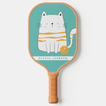 Minimalistisk katt, Pickleball Paddle med eget nam