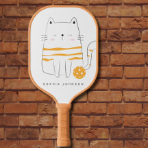 Minimalistisk katt, Pickleball Paddle med eget nam