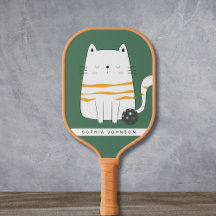 Minimalistisk katt, Pickleball Paddle med eget nam