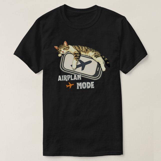 Minimalistisk kattdesign för flygläge t shirt (Design framsida)