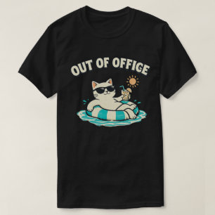 Minimalistisk Kattdesign för Stilla Nätter T Shirt
