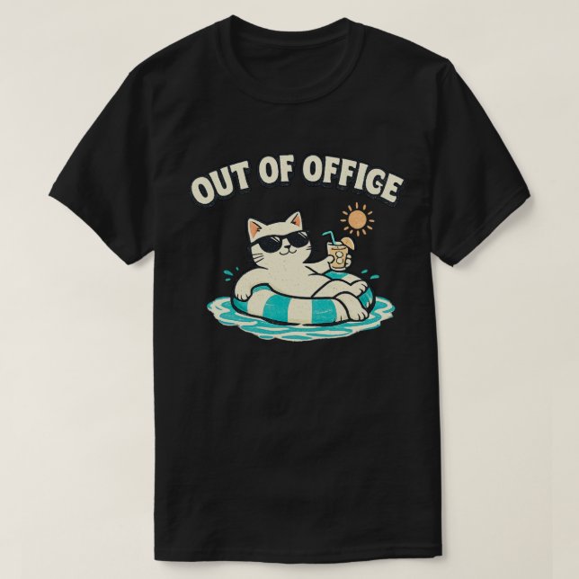 Minimalistisk Kattdesign för Stilla Nätter T Shirt (Design framsida)
