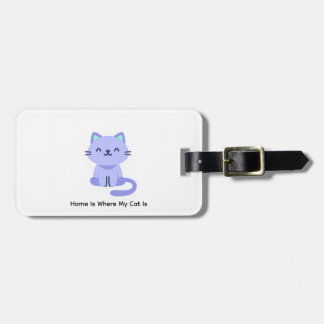 Minimalistisk kattdesign Resväskemärken - kattälsk Bagagebricka