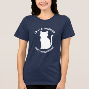 Minimalistisk kattflüstarens superkraft cirkulär t shirt