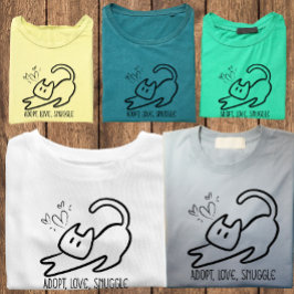 Minimalistisk kattförälder t shirt