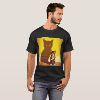 Minimalistisk kattkonst T-shirt 