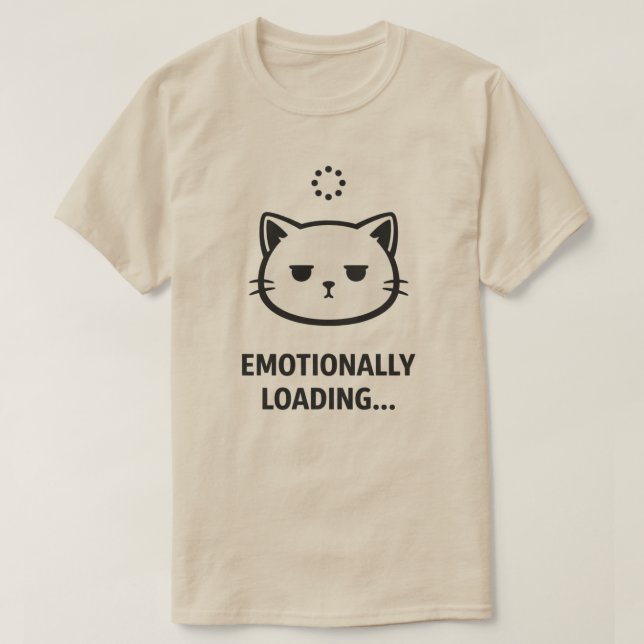 Minimalistisk Kattladdningsuttrycksdesign för Käns T Shirt (Design framsida)