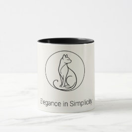 Minimalistisk kattlinjekonst - Chic samling för hu Mugg