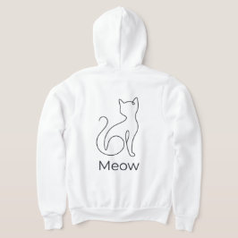 Minimalistisk kattlinjekonst • Meow-hoodie T Shirt