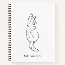 Minimalistisk kattlinjekonst Personlig Namn Anteck