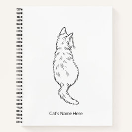 Minimalistisk kattlinjekonst Personlig Namn Anteck