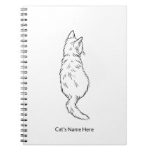 Minimalistisk kattlinjekonst Personlig Namn Anteck