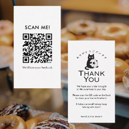 Minimalistisk kattmunk Lämna en recension QR-kod Visitkort