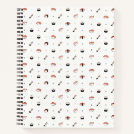 Minimalistisk Kawaii Sushi Mönster Söt Japansk Mat