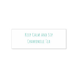 Minimalistisk Keep Calm and Sip Chamomile Tea Cita Självfärgande Stämpel