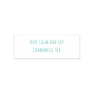 Minimalistisk Keep Calm and Sip Chamomile Tea Cita Självfärgande Stämpel